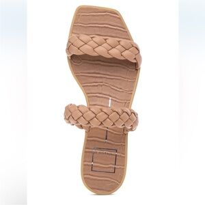 Dolce Vita Braided Double-Strap Slide Sandal in Taupe